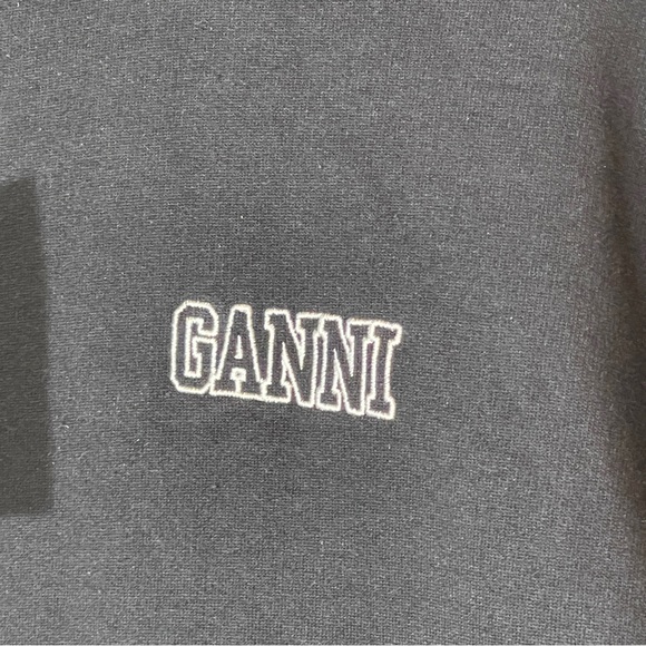 GANNI Software embroidered logo hoodie Black XXS - Picture 5 of 10